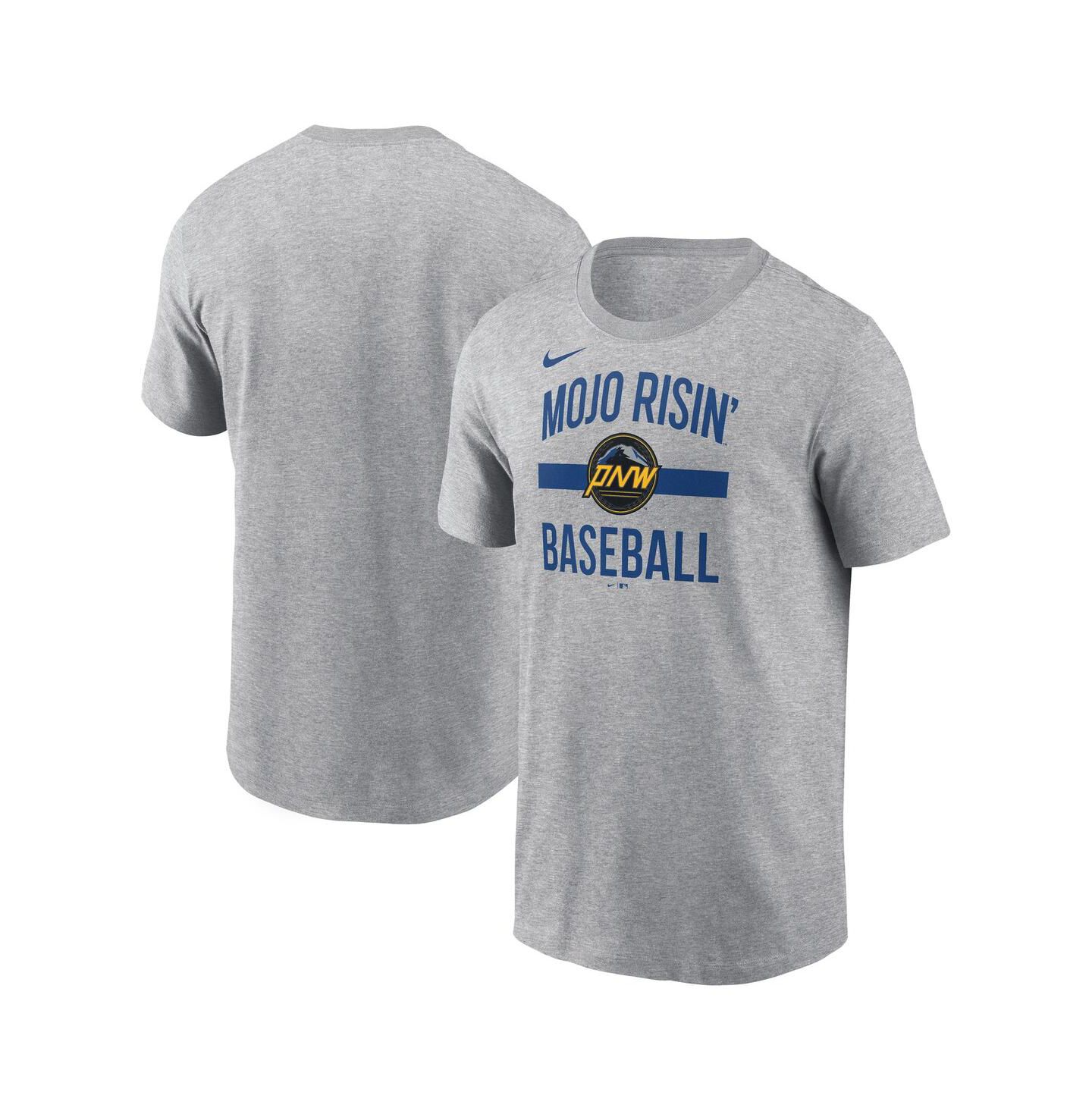 Мужская футболка Nike Heather Gray Seattle Mariners City Connect Arched Team Phrase — фото 1