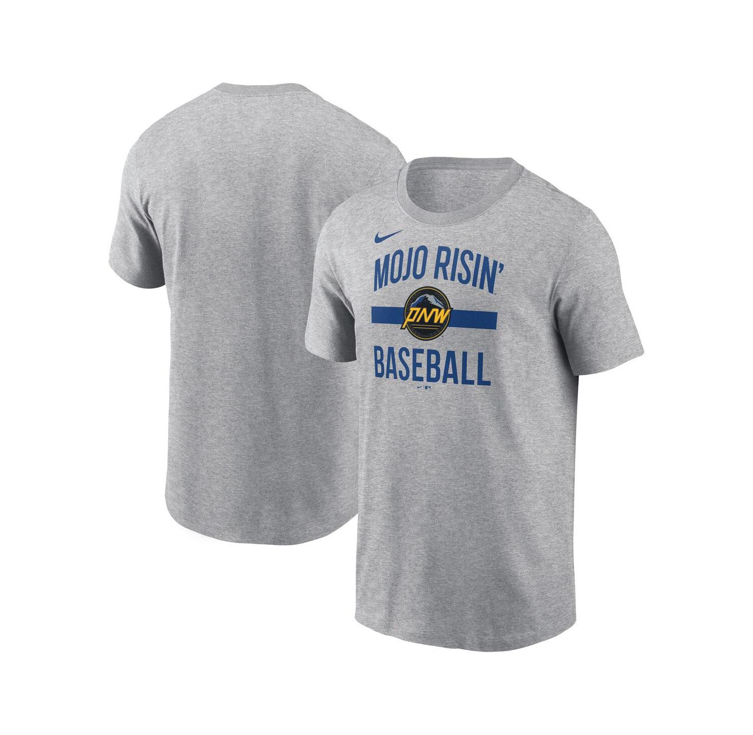 Men's Heather Gray Seattle Mariners City Connect Arched Team Phrase T-Shirt