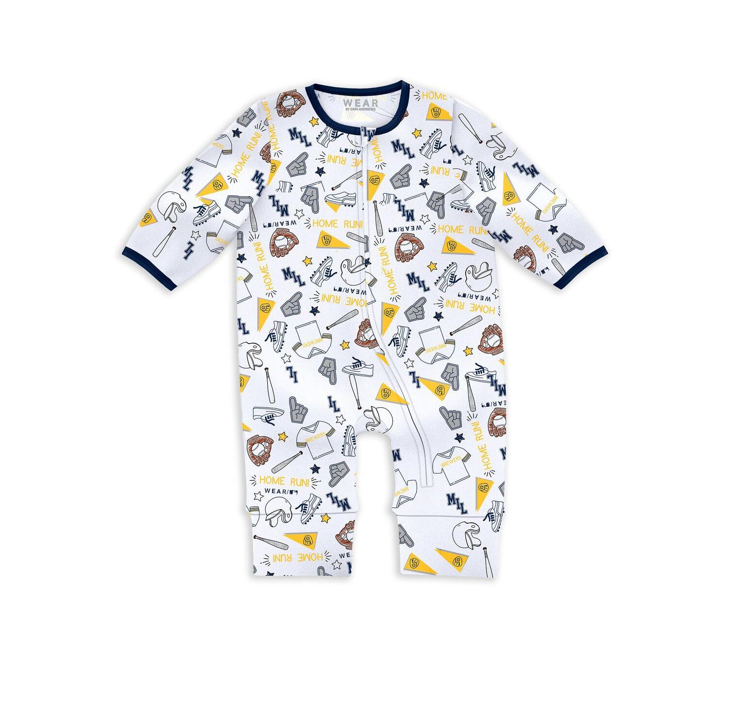 Baby Boys and Girls 2-Piece Milwaukee Brewers Sleep and Play Set
