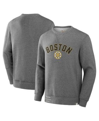 Fanatics - Men's Heather Gray Boston Bruins Decades Collection Legendary Fleece Pullover Sweatshirt