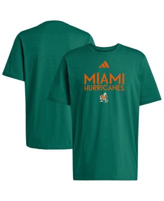 adidas - Men's Green Miami Hurricanes Locker Wordmark T-Shirt
