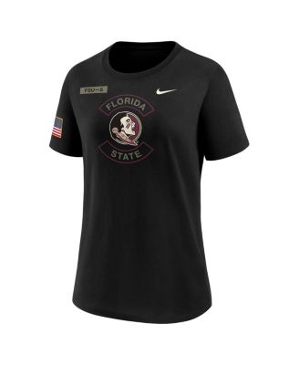 Women's Black Florida State Seminoles 2025 Military Appreciation Dri-FIT T-Shirt