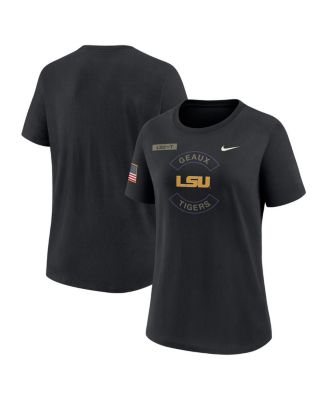 Nike - Women's Black LSU Tigers 2025 Military Appreciation Dri-FIT T-Shirt