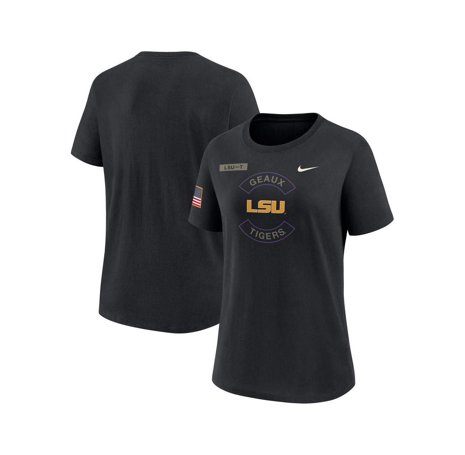 Women's Black LSU Tigers 2025 Military Appreciation Dri-FIT T-Shirt