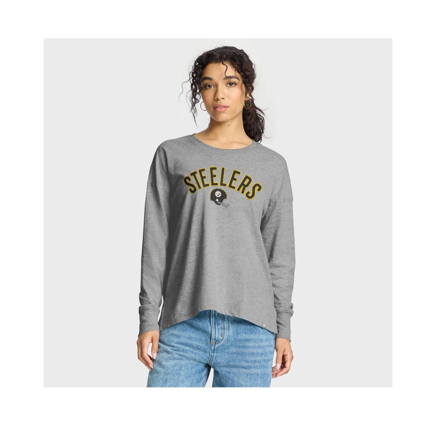 Women's Heather Gray Pittsburgh Steelers Hometown Legacy Long Sleeve T-Shirt