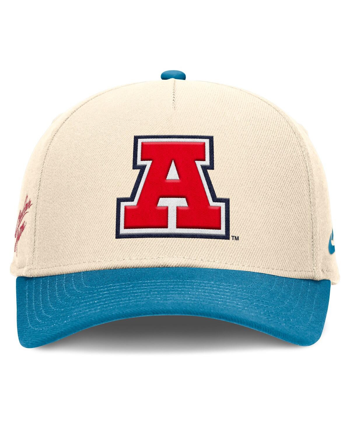 Nike Men's Natural/Turquoise Arizona Wildcats Academic Rise Dri-fit Adjustable Hat