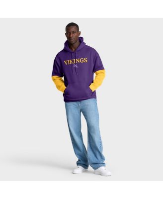 Men's Purple Minnesota Vikings Helmet Retro Pullover Hoodie