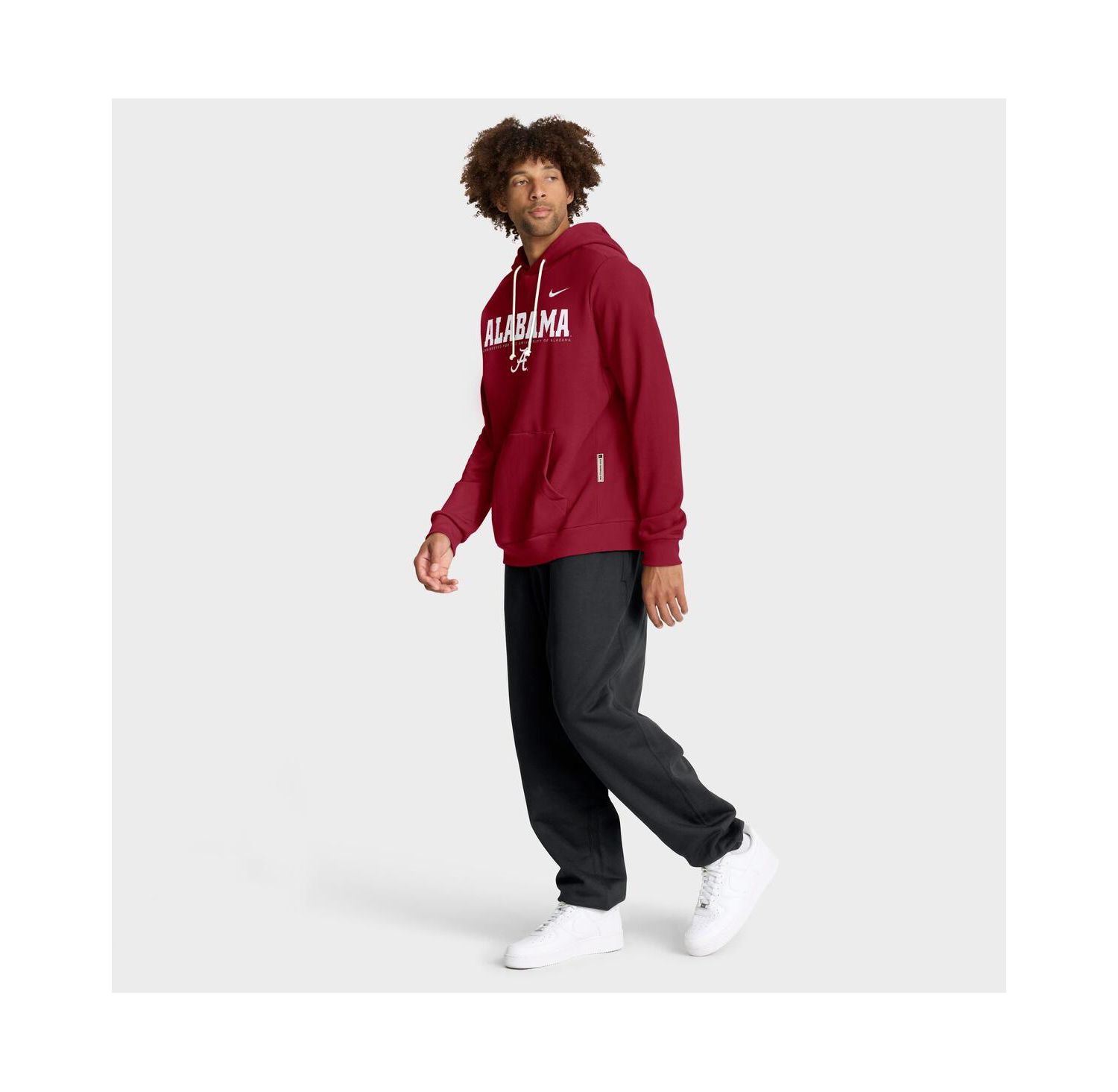 Men's Crimson Alabama Crimson Tide 2025 Sideline Standard Issue Dri-FIT Hoodie