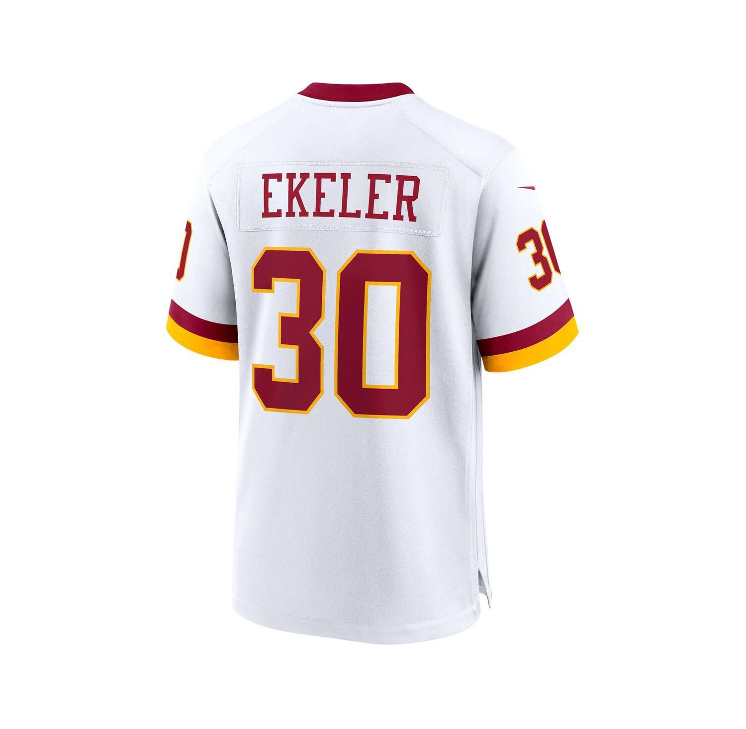 Men's Austin Ekeler White Washington Commanders Game Super Bowl Era Jersey