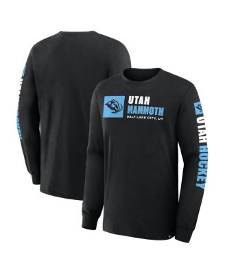Fanatics - Men's Black Utah Hockey Club Goal Crease Legacy Long Sleeve T-Shirt