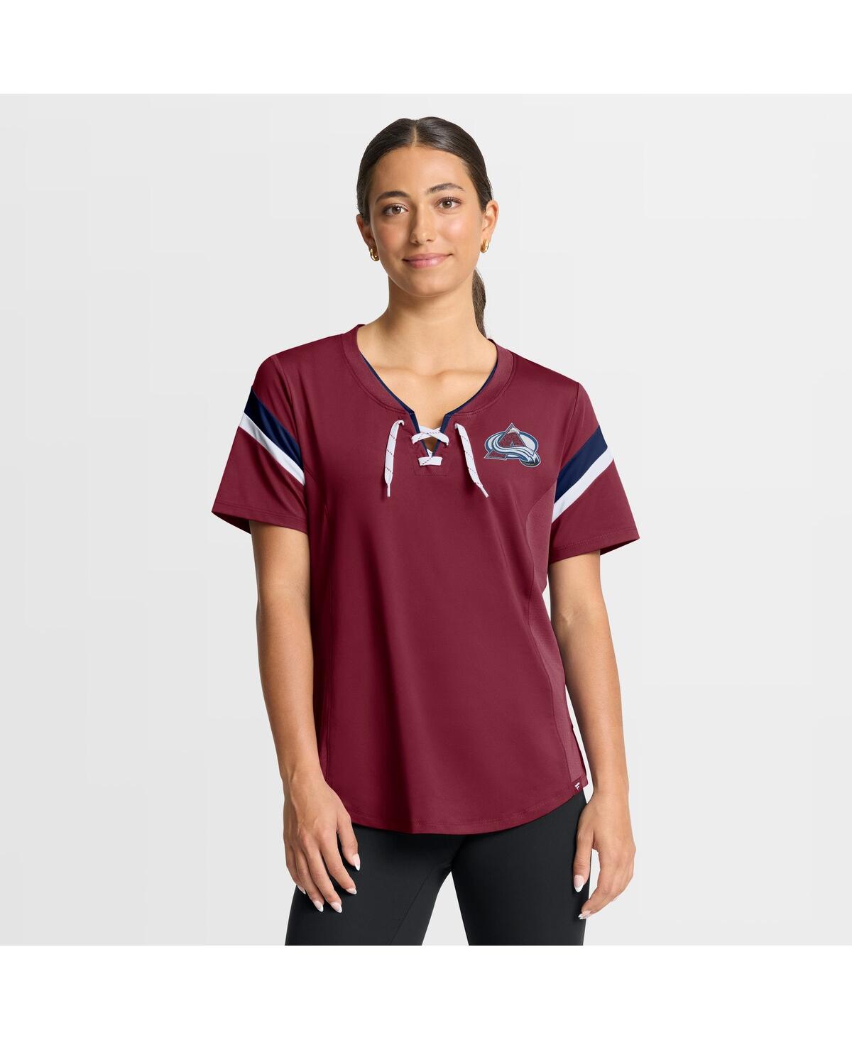 Fanatics Women's Burgundy Colorado Avalanche Offside Athena T-Shirt