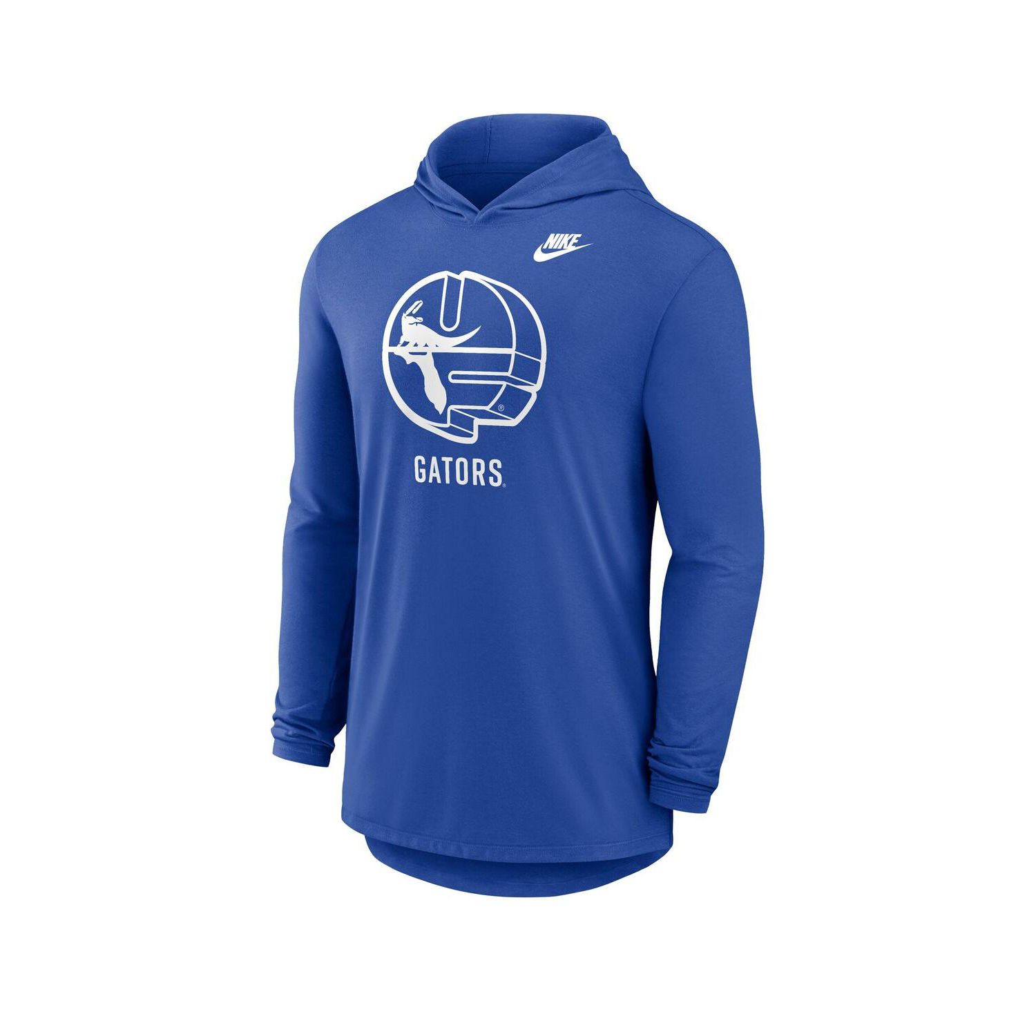 Men's Royal Florida Gators Legacy Tri-Blend Dri-FIT Long Sleeve Hoodie T-Shirt