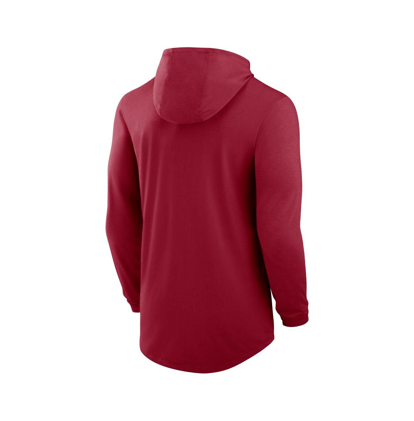 Мужское худи Nike Crimson Alabama Crimson Tide Legacy Tri-Blend Dri-FIT Long Sleeve T-Shirt — фото 3