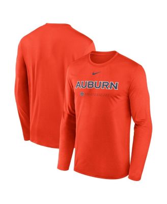 Nike - Men's Orange Auburn Tigers 2025 Courtside Basketball Shootaround Legend Dri-FIT Long Sleeve T-Shirt