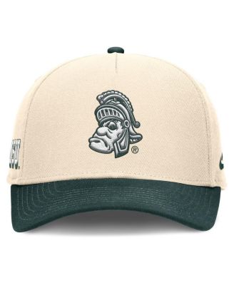 Men's Natural/Green Michigan State Spartans Academic Rise Dri-FIT Adjustable Hat