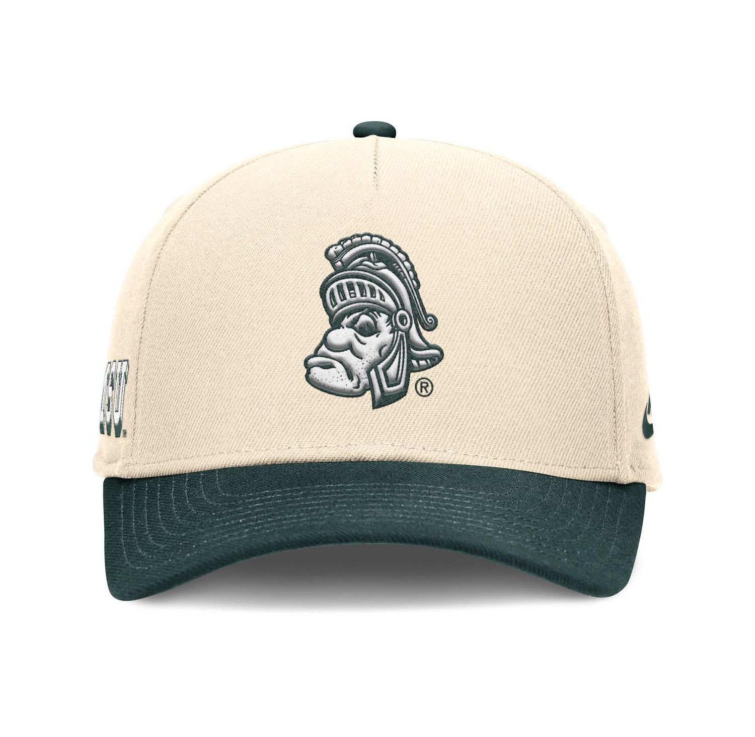 Men's Natural/Green Michigan State Spartans Academic Rise Dri-FIT Adjustable Hat