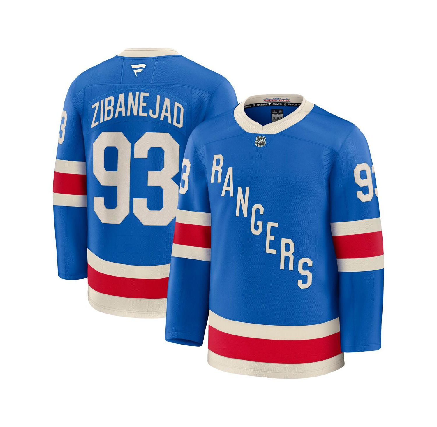 Men's Mika Zibanejad Blue New York Rangers Centennial Premium Jersey