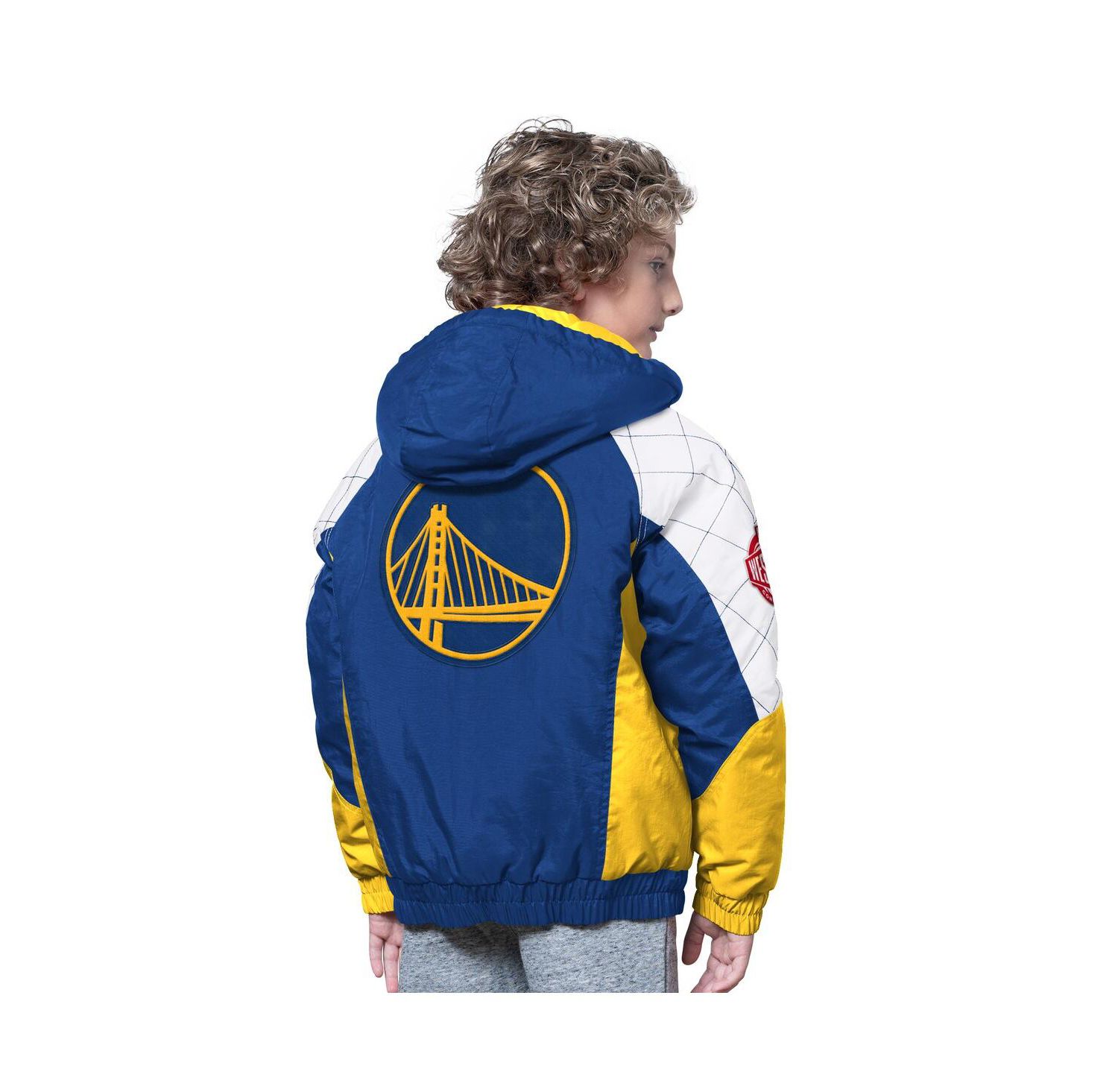 Big Boys and Girls Royal/Gold Golden State Warriors All Time Pro Jr. Full-Zip Hoodie Jacket
