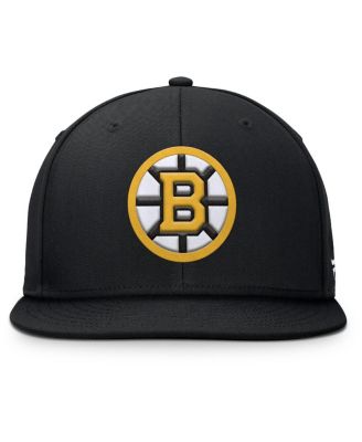 Men's Black Boston Bruins Primary Logo Snapback Hat