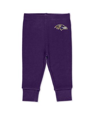 Baby Boys and Girls Newborn 3-Piece Baltimore Ravens Turn Me Around Bodysuits and Pant Set