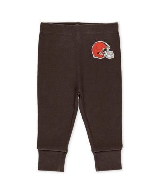 Baby Boys and Girls Newborn 3-Piece Cleveland Browns Turn Me Around Bodysuits and Pant Set