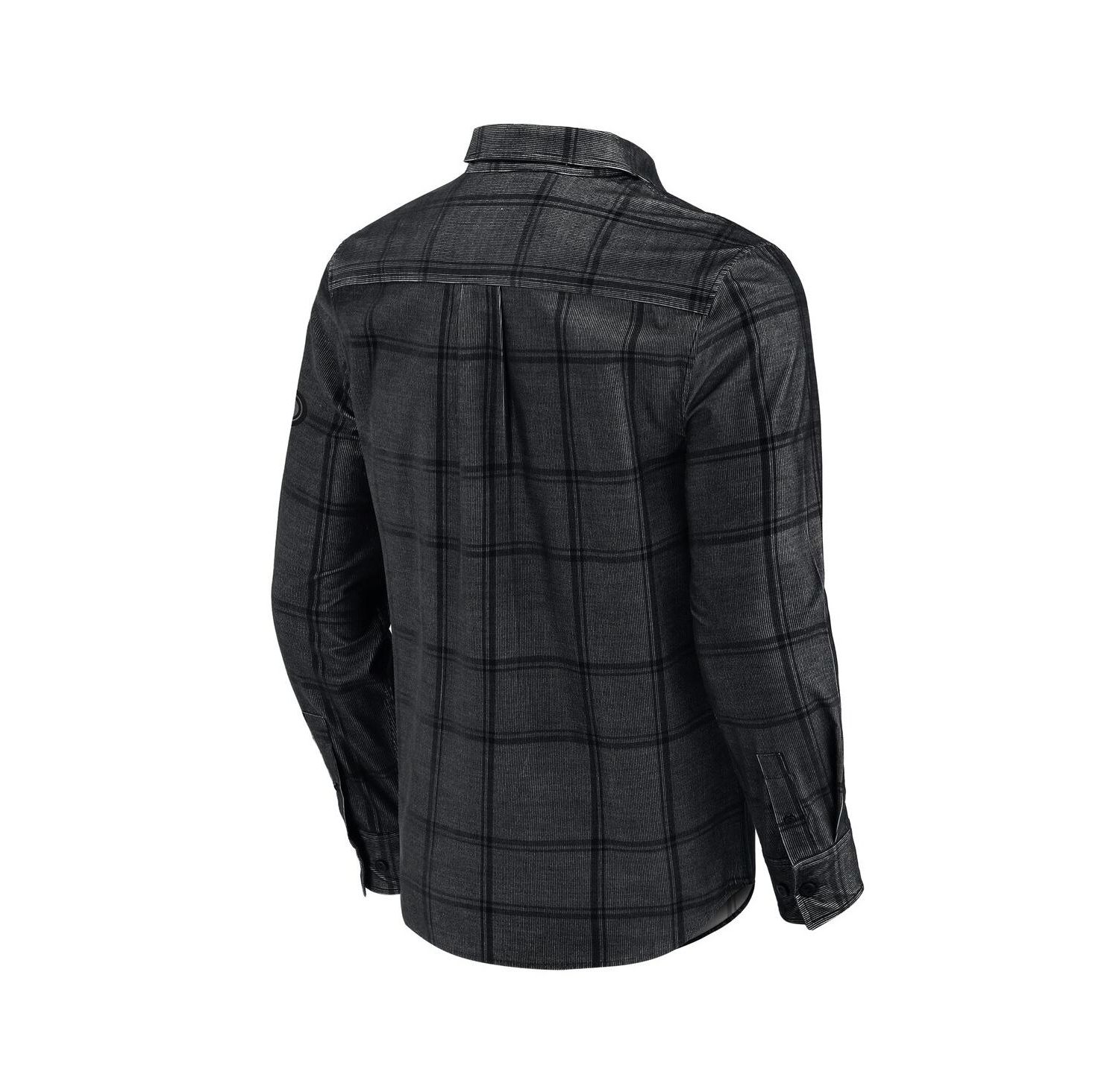 Darius Rucker Collection by Men's Black New Orleans Saints Micro Corduroy Plaid Button Up Shirt