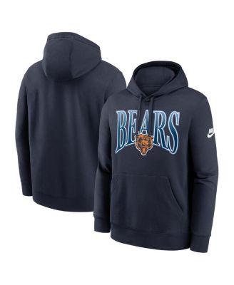 Nike - Men's Navy Chicago Bears Full Blitz Club Fleece Pullover Hoodie