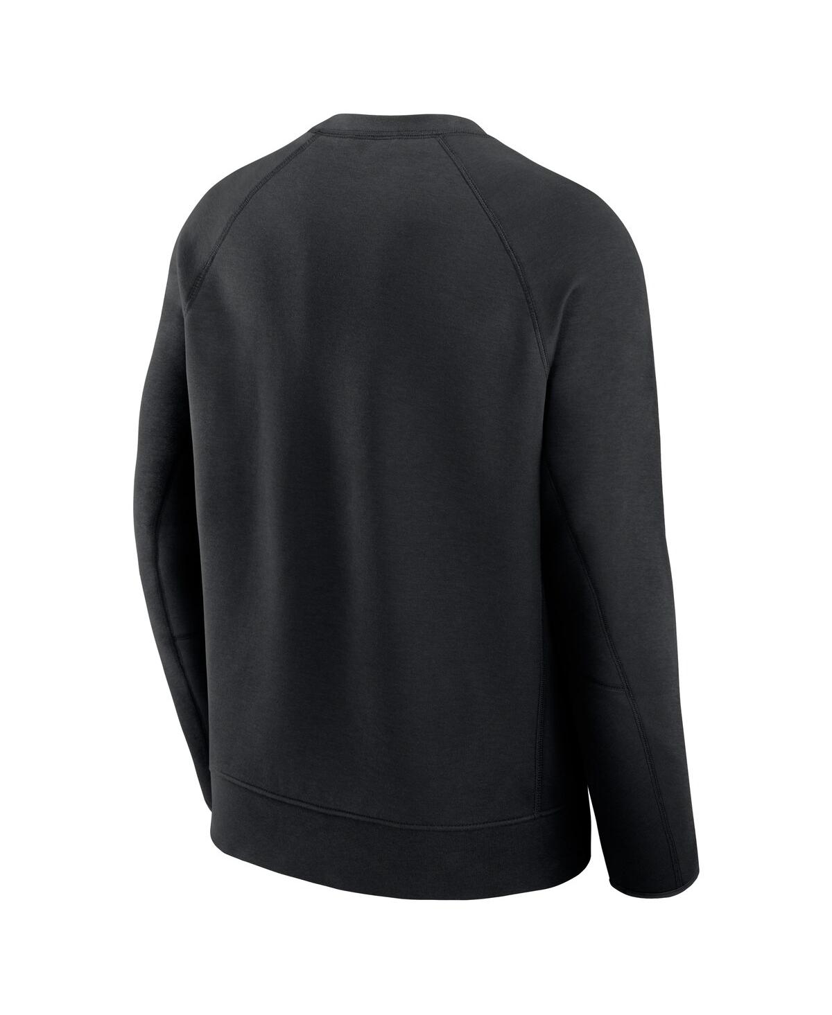 Nike Men's Black Green Bay Packers Tech Fleece Raglan Sweatshirt