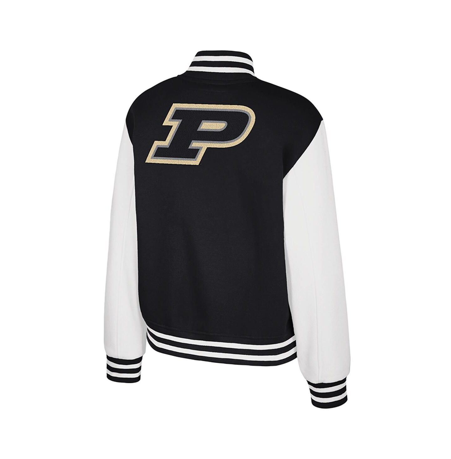 Женская куртка Colosseum Black Purdue Boilermakers French Baguette Full Snap Fleece — фото 3