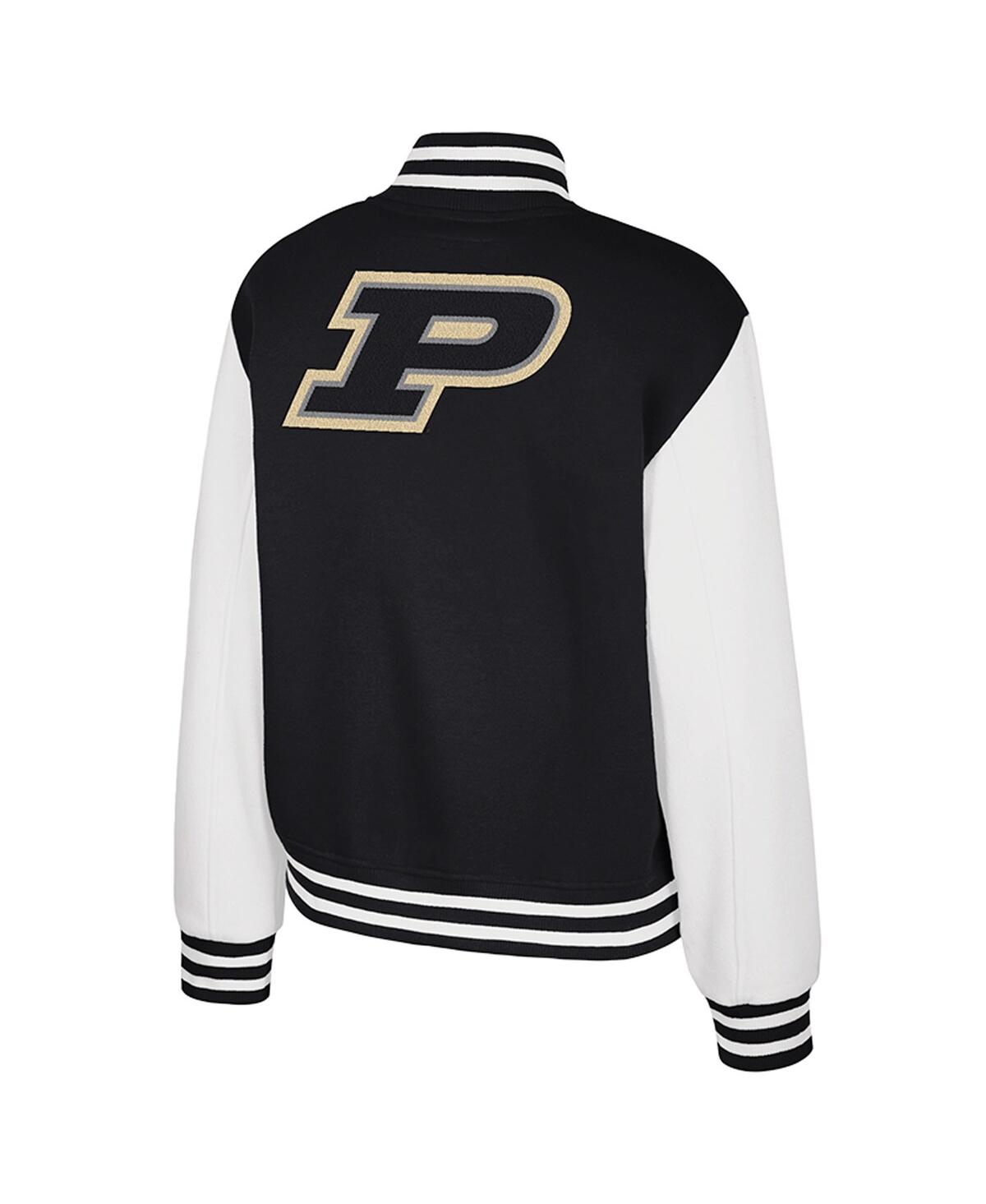Colosseum Women's Black Purdue Boilermakers French Baguette Full Snap Fleece Jacket