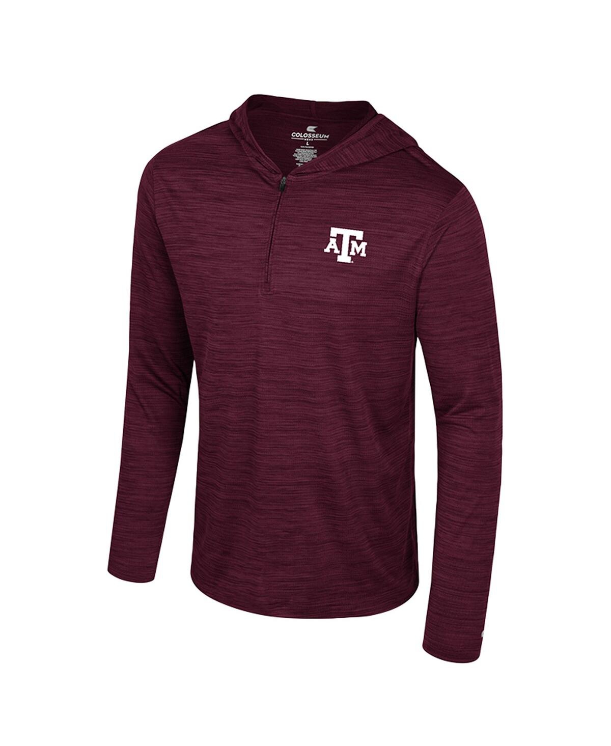 Colosseum Men's Maroon Texas A&M Aggies Always Sunny Lightweight Quarter-Zip Hoodie