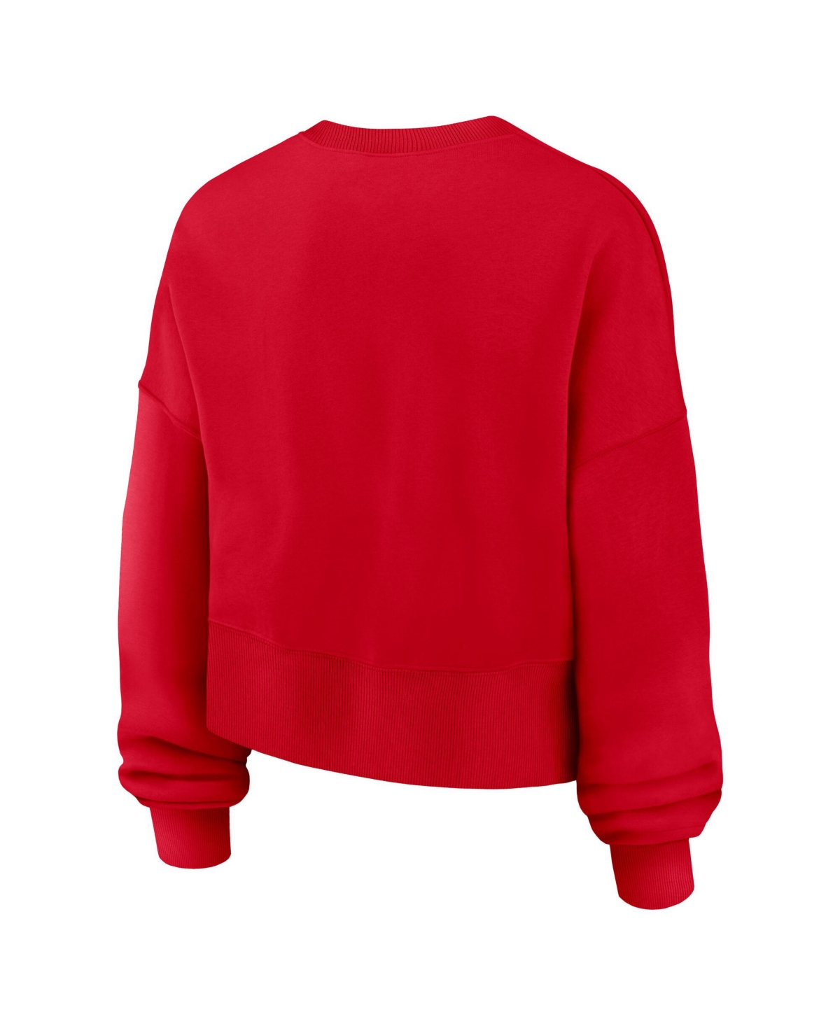 Nike Scarlet Ohio State Buckeyes Oversized Phoenix Arch Pullover Sweatshirt In Red