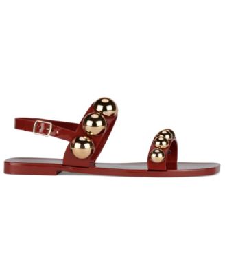 Women's Gum-Drop Studded Flat Jelly Sandals