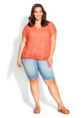 Women's Plus Size Elora Burnout Top