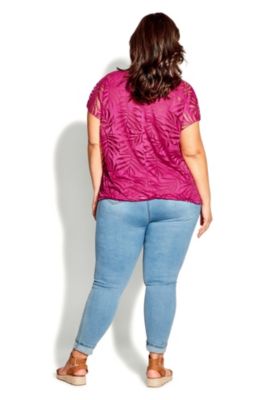 Women's Plus Size Elora Burnout Top