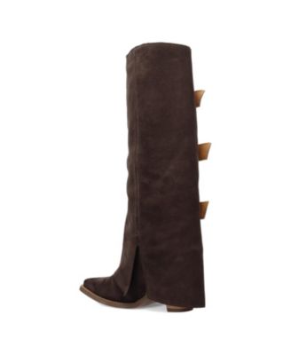 Women's Buckle Bunny Suede Leather Boot