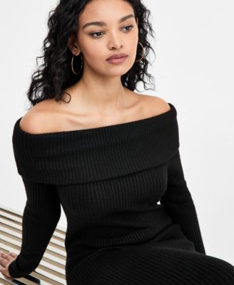 Women's Off-The-Shoulder Sweater Dress, Macy's Exclusive