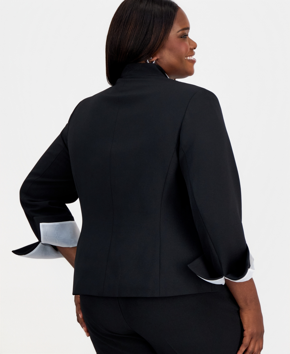 Kasper Plus Three-Button Blazer