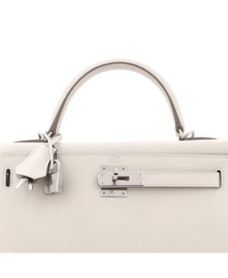 Kelly 28 Handbag Light Epsom with Palladium Hardware