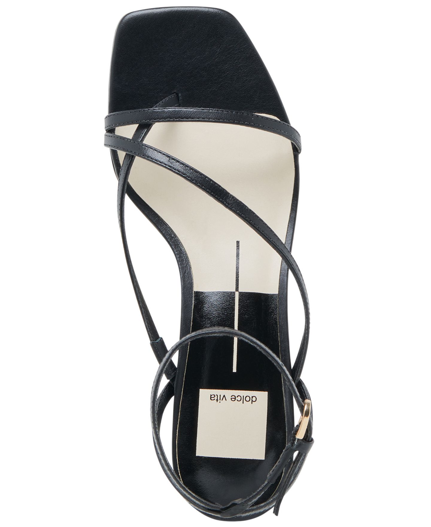 Женские сандалии Dolce Vita Karlos Ankle Strap Block Heel Dress Sandals, цвет: Чёрный кожаный — фото 4