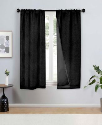 Senna Textured Blackout Curtain Set of 2 Panels, 26"x 63"