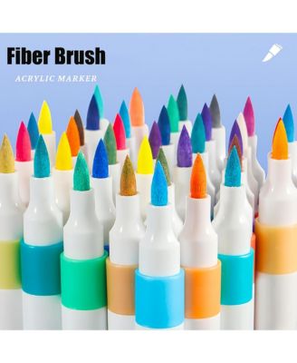 48-Color Acrylic Paint Pens for Artists, Adults – Ideal for Rock, Wood, Canvas, DIY Crafts & Art Projects