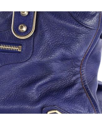 Medium City Classic Metallic Edge Bag Leather