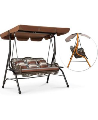 3-Seat Proch Swing Chair with Canopy