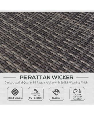 7-Piece Outdoor Patio Furniture Set w/ Rat Wicker,