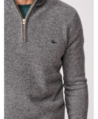 Men's Pepper Lambswool Zip Neck Sweater