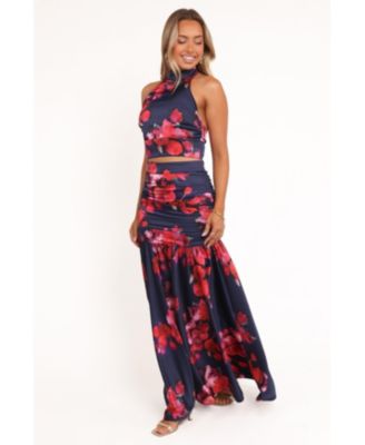 Women's Freda Halter Skirt Set - Navy Floral