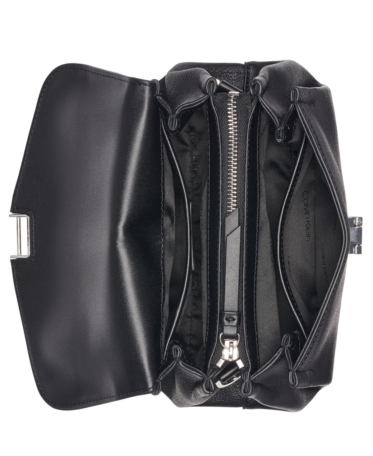 Macy's Kala Metal Lock Crossbody Bag In Black