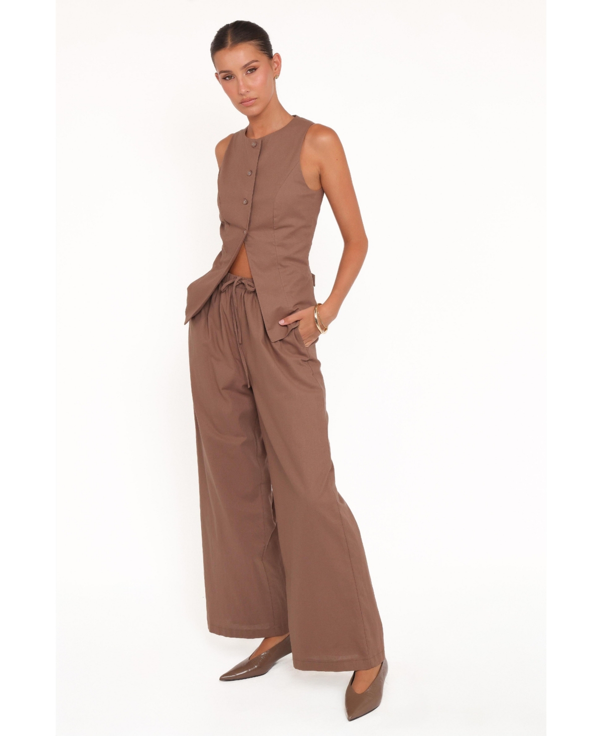 Petal and Pup Women's Caitlin Pant Set - Brown