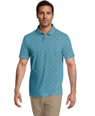 PGA TOUR - Men's All-Over Batik Geometric Print Short-Sleeve Golf Polo Shirt